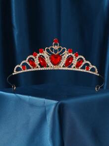 Princess Crown Red Heart Crown Queen Of Hearts Evie Costume Cosplay Party Tiara Birthday Tiara - Red - View 1