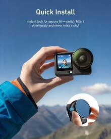 TELESIN Filters Set For D J I Osmo Action 6 CPL ND8 ND16 ND32 Lens Set CPL UV VND 2-32 Lens Filter Kit Black Diffusion 1/4 Filter Light Pollution Reduction Filter HD Optical Glass Multi-Coated Filters Sports Camera Accessories - View 6