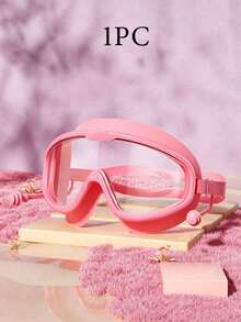 Large Frame Waterproof Anti-Fog Swimming Goggles, Adult Size, With Integrated Earplugs, Comfortable Design, Unisex, Transparent Wide Field Of View, Leak-Proof Seal, UV Protection, Durable Construction, Suitable For Pool Training And Water Sports - Multicolor - View 13