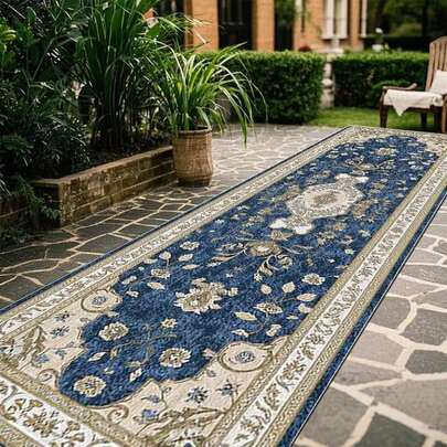 Long Carpet,Persian Style,Suitable For Entrance Rooms, Soft And Easy To Clean, It Is Perfect For Gardens, Bedrooms, Living Rooms, Lounging Areas And Bedside Decorations.