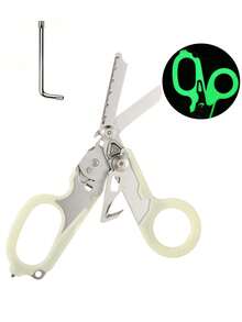 Foldable Colorful Emergency Scissors, Outdoor Tactical Folding Scissors, Multi-Function Tactical Pliers, Emergency Scissors With Window Breaker, Medical Emergency Scissors, Suitable For Outdoor Camping, Hiking, Car Emergency Kit, Home, Office, Travel, Tactical Rescue, Daily Use - New - Multifunctional - View 18