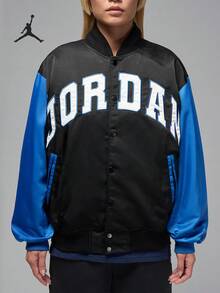 Nike/JORDAN Men's Authentic Sporty Patchwork Woven College Style Jacket HV0100-010 - HV0100-010 - View 1