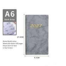 2027 English Weekly Planner A6 Notebook Portable Pocket Planner 365 Efficiency Handbook - Multicolor - View 13