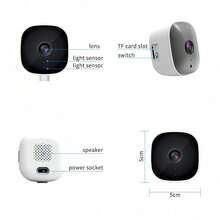 1080P Indoor Security Camera, 2MP Home Surveillance Camera With Full Color Night Vision, Two-Way Audio, 95° Wide Angle, Support TF Card & Cloud Storage, 360° Rotatable Baby Monitor Camera For Pet Home Security - Multicolor - View 11