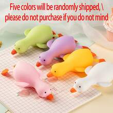 Tachimi 1pc Soft Duck Squeeze Stress Relief Toy, Cute Soft Animal Squishy Toy, Suitable For Teenagers, Desktop Play, Gift Bag And Party Favor - Multicolor - View 11