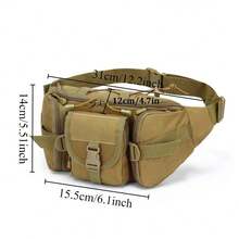 Men's Multi-Pocket Waist Bag, Large Capacity Practical Waist Bag, With Adjustable Waist Strap, Suitable For Travel, Outdoor And Daily Use - Multicolor - View 10