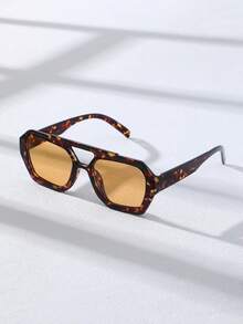 1 Pair Women's Aviator Full Frame Colorful Spring/Summer Bright Tortoise Shell Print Fashion Glasses, Bohemian Style Personalized Classic , Suitable For Summer Beach Party, Music Festival, Fits All Face Shapes - Multi-color 1 - View 23