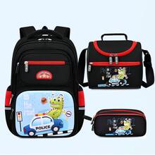 3pcs Cute Dinosaur Car Pattern Backpack Set, Cute Minimalist Style, Multi-Purpose Multi-Pocket Large Storage Capacity, Suitable For School And Outings - Sets - View 12