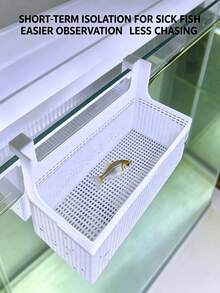 1個魚缸懸掛式魚苗培育籃，夾式浮動隔離容器，新魚適應箱，淡水與海水雙用 - 歡樂水族 - 查看 3