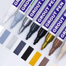 GuangNa 8 Colors Waterproof Tile Grout Pen, Wall Gap Pen, White, Black, Gray, Suitable For Tile Floor Bathroom, Stain Removal Gap Repair Tool - Grout Pen - View 2