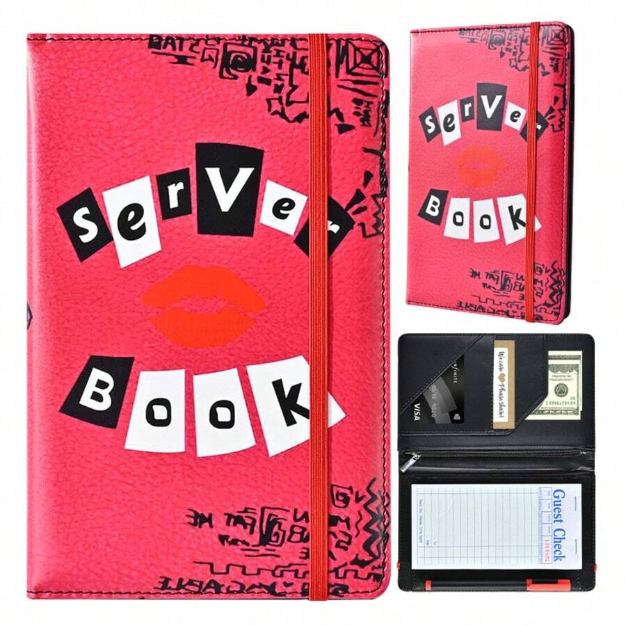 Server Book,1 Zipper Pocket,Server Book | Server Book,Suitable For Server Apron,Guest Book,Server Accessories,Service Book,Receipt Holder - Single Piece - View 1