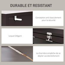 Mesa dobrável de parede com espaço de armazenamento, estante, área de trabalho, quadro-negro e prateleira ajustável. - A - Ver 6