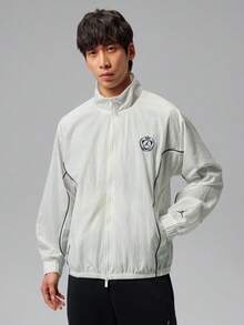 Jordan Jaket Pria AS M J FIRST CLASS WIND JKT Tanpa Tudung Tenun IW1602-133 - Hitam dan Putih - View 1