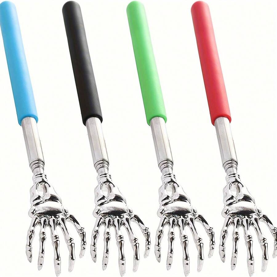 1/3pcs Portable Telescopic Back Scratcher, Random Color - Extendable 21.08-57.91cm, With Comfortable Grip - Suitable For Elderly, Telescopic Skeleton Claw: Hand-Shaped Scratcher, Unlock New Scratching Positions - Multicolor - View 1