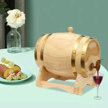 Weinfass mit Zapfhahn,5L Ellipse Bierfass mit Ständer,Whiskyfass für Wein und Spirituosen,Fass Barrel Weinfass für Bars,Vorratskammern,Esszimmer,Küchen und Partys,Log Color - Übersicht 12