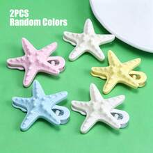 Highly Attractive Creative Starfish Duckbill Hair Clip, Fresh Seaside Style Side Clip, Girl's Bangs & Loose Hair Clip, Summer Updo Minimalist Decorative Hair Accessory - Multicolor - View 9