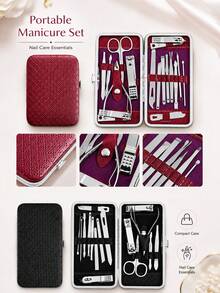 16pcs/11pcs Multi-Function Nail & Foot Care Tool Set, Nail Clipper Set For Dead Skin Trimming, Manicure Kit Reusable And Durable, Pedicure Set Suitable For Nails, Feet, Eyebrows, Travel Nail Kit With Portable Storage Box, Easy To Carry - Multicolor - View 3