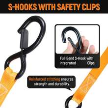 1pc Retractable Ratchet Tie Down Strap, Heavy Duty Self-Retracting Cargo Strap - Suitable For Trucks, Trailers, Motorcycles, Moving, Home Appliances - A - View 6