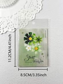 1 Pack 20pcs Vintage Silver Foil Floral Collage PET Stickers, DIY Scrapbooking Decoration Stickers For Planner, Photo Album, Scrapbook - Starlight Flower Field - View 2