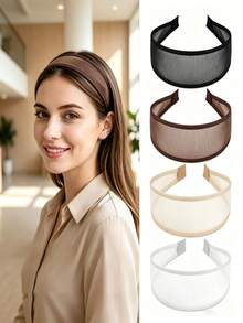 1/2pcs Mesh Headband, Lightweight And Breathable, Covers Hairline, Skincare Styling Accessory, Essential Fashion Item For Home And Travel - Multicolor - View 1