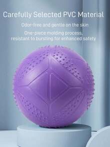 1pc Non-Slip Diamond Texture Pilates Yoga Ball, For Core Training And Lower Abdominal Sculpting, Aesthetic Anti-Burst Fitness Ball - Multicolor - View 4