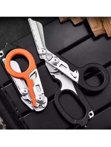 Foldable Colorful Emergency Scissors, Outdoor Tactical Folding Scissors, Multi-Function Tactical Pliers, Emergency Scissors With Window Breaker, Medical Emergency Scissors, Suitable For Outdoor Camping, Hiking, Car Emergency Kit, Home, Office, Travel, Tactical Rescue, Daily Use - New - Multifunctional - View 3
