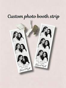 Tiras de decoración personalizadas para fotomatón sin marco, tarjetas de anuncio de boda personalizadas, tarjetas de regalo, accesorios de fondo para fotomatón para fiesta de cumpleaños - multicolor - Ver 5