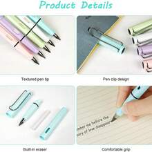 Everlasting Pencil, Break-Resistant, Continuous Lead HB Automatic Pencil, Sketching No-Trace Colored Pencil, No Sharpening Required, Back To School Season - Multi-color - View 6