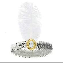 1/3 Pcs 1920s Flapper Girl Accessories - Feather Fan, Headband And Gloves Set, Suitable For Vintage Wedding, Dance, Costume Party,Halloween - Black - View 10