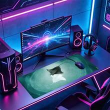Blue Mouse Pad Aesthetic Art Large Desk Mat Office Desk Accessories With Stitched Edge Non-Slip Mousepad Rubber Base Computer Keyboard Desk Pad 35.4x15.7 Inch Table Mat For Home Office As Gift For Friends Women Men - View 4