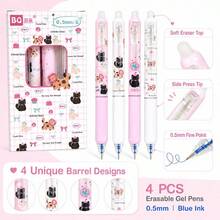 26 buah Pulpen Gel Tarik dan Hapus (4 Pulpen + 20 Isi Ulang + 2 Penghapus), Ujung Halus 0,5 mm Tinta Biru, Motif Kartun Kucing & Anjing Laut yang Lucu, Pulpen Klik yang Dapat Dihapus dengan Sensitivitas Panas, Termasuk Isi Ulang yang Dapat Diganti, Alat Tulis untuk Mencatat dan Merencanakan Pelajaran di Kelas Siswa - MultiWarna - View 7