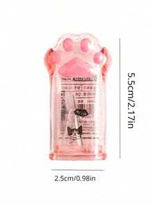 1pc Plastic Cat Paw Pencil Sharpener, Manual Operation, No Battery Required, Suitable For School And Office Stationery, Back To School Season - Random Color - View 4