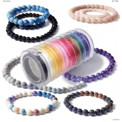 1/10 Rolls Colorful Elastic Beading Cord, 0.8mm Handmade Weaving Thread, High Elasticity And Wear-Resistant, For Bracelet Making, DIY Jewelry, Necklace, Jewelry Craft Materials, Crystal, Adult Handmade Supplies And Handmade Gifts