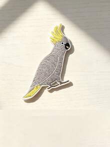 Explosions Clothing Accessories Parrot Bird Embroidery Patch DIY Applique Exquisite Small Animal Embroidered Sticker Parrot Hornbill Patch Cartoon Bird Adhesive Backing Embroidery Patch Jeans DIY Distressed Decoration Patch - Parrot - View 3