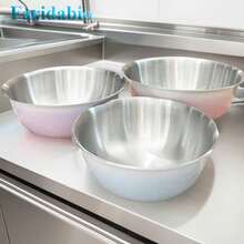 1/3 Pcs Stainless Steel Mixing Bowls - Durable Multipurpose Kitchen Bowls For Cooking, Baking, Food Prep - Great For Christmas, Halloween, Easter, Thanksgiving, Best Choice For Christmas, Perfect For Thanksgiving - Multicolor - View 3