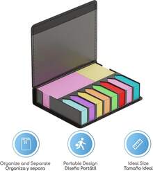Self-Stick Note Pad Holders - Black - View 2
