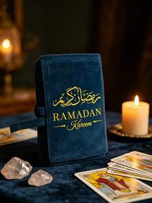 حقيبة تخزين بطاقات التارو بنمط رمضان متعددة الألوان، كيس رباط سحري، حقيبة تغليف بطاقات الشطرنج ذات بطانية، إغلاق برباط مضاد للتشتت، ناعمة ومقاومة للغبار، تنظيم ألعاب البطاقات بعد اللعب، فاصل تخزين في حقيبة السفر للبطاقات والتمائم، تخزين تصنيفي منزلي للعملات التذكارية وكتب التارو، مناسبة للمتنبئين ولاعبي ألعاب الطاولة وعشاق الغموض، هدية العيد وعيد الميلاد، ضروري فني للسفر - متعدد الألوان - مشاهدة 4