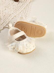 New Infant Girl Lace PU Sweet Princess Shoes, 100 Days Party Holiday Small Shoes - White - View 1