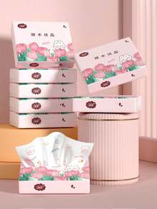 20/40/80/200/400pcs Random Color Portable Handkerchief Paper Bag Facial Tissues Portable Mini Pocket Napkins Students Travel With Tissues - Multicolor - View 3