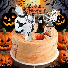 Halloween Cake Decorations Witch Ghost Haunted House Cake Toppers Witch Cake Toppers Pumpkin Cake Decorations Halloween Party Supplies - Multicolor - View 5