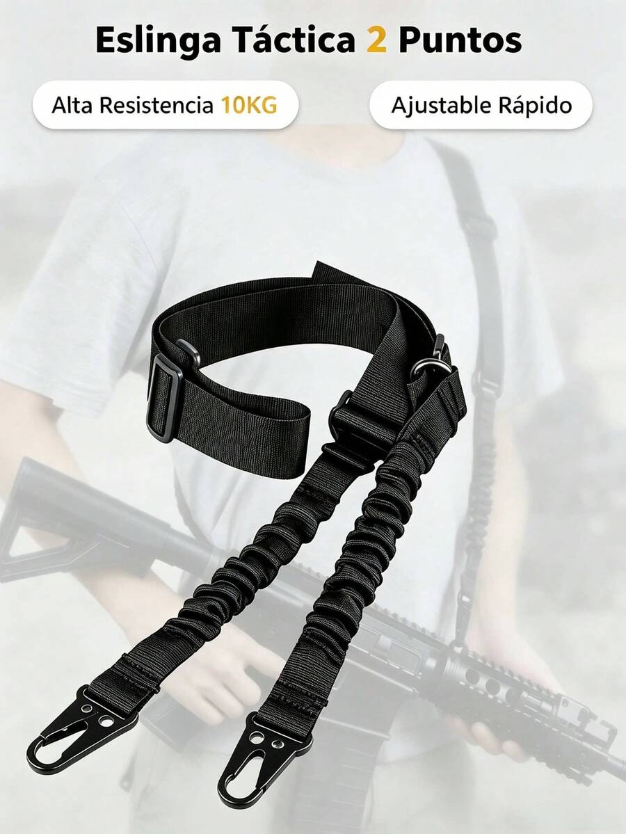 MEFENY Tactical Bungee Rifle Sling 2 Point Military Hunting Sling