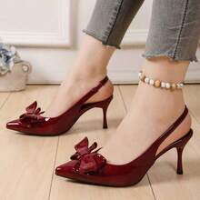 Women Heeled Sandals - Red - View 4