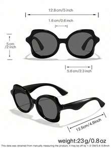 1set 4pcs Kids 3‑8Y Oval & Round PC Stylish Glasses, Cartoon Cat Shape Frame, Cute Eyewear For Summer Party Daily Wear With Glasses Box - Multicolor - View 10