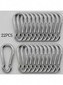 Multi-Pack Compression Spring Clips, Connecting Rings, Carabiner-Style Safety Clips, Anti-Fall Sunshade Net Hooks, Hanging Hooks Accessories, Laundry Hooks, Storage Hooks, Keychains (Non-Professional Safety Clips) - Multicolor - View 12