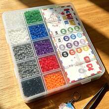 12000pcs/Bag 2.6mm Mini Perler Beads Pixel Art Iron Beads, Colorful Pearl Fuse Beads Puzzle, Handmade DIY 3D Puzzle Toy - Multicolor - View 2