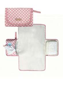 Portable Diaper Changing Pad | Washable & Wipe-Clean Compact Baby Diaper Changing Mat For Travel | Smart Wipes Pocket And Organized Storage | Newborn Bathing Gift - Multicolor - View 14
