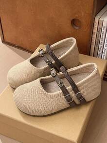Hidkat Sweet Style Women's Loafers, Thick Sole Height-Increasing Shallow-Cut Casual Sneakers, Versatile College Fashion Shoes - Khaki - View 2
