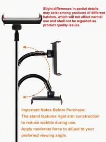 360° Rotating Tablet & Phone Stand, Spiral Base Slouchy Bracket, Bedside Holder, Bed Slouchy Stand, 120cm - Multicolor - View 3