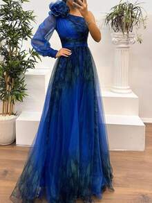 Women Cocktail Dresses - Blue - View 2