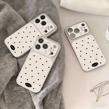 Cute Polka Dot Rabbit Phone Case, Leather Texture Large Window Camera Protection Cover, Sweet Bow Angel Wing Design Shockproof Soft Phone Shell For IPhone Galaxy Android Smart Phone,Shell For Phone Honor Galaxy Transsion Smart Phones - White Ch - View 6